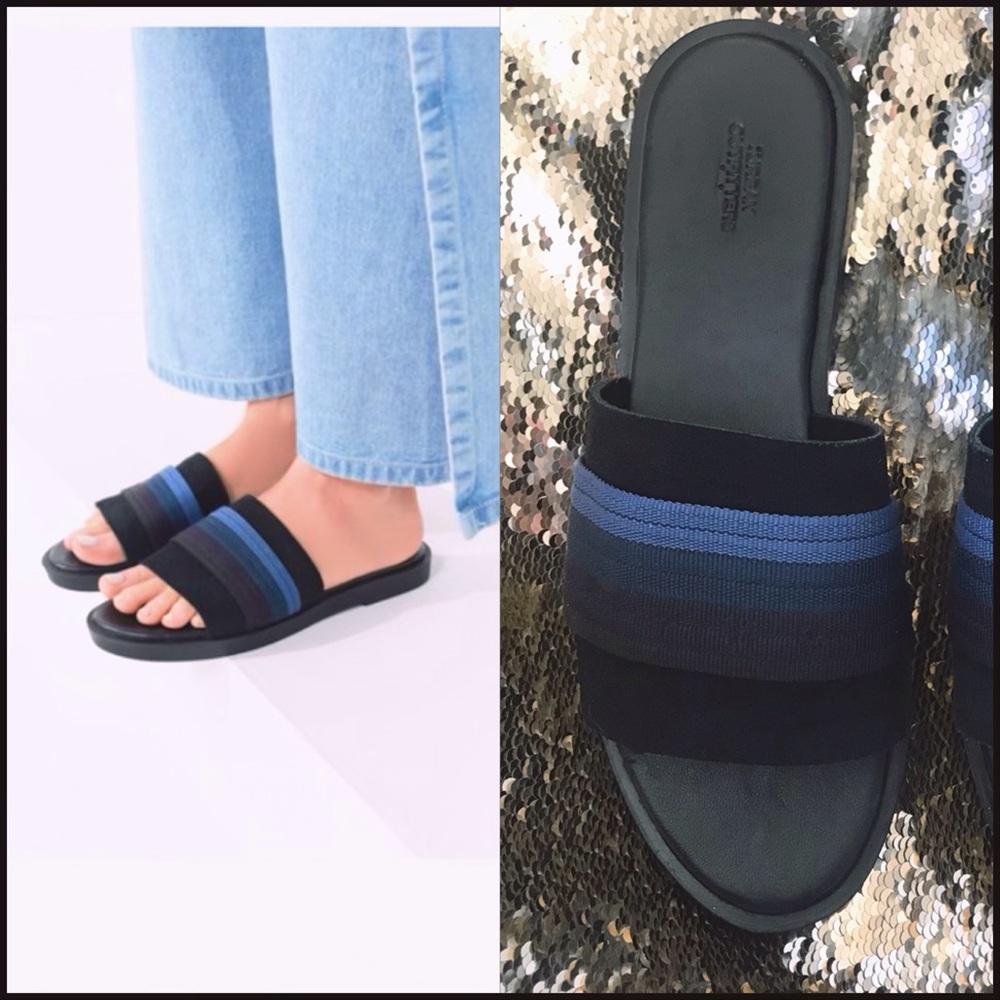 Ombré Stripe Slides NWOT